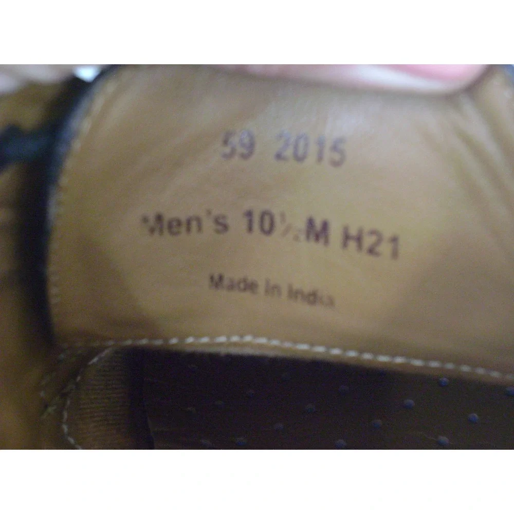 Johnston & Murphy Mens 10.5 M‎ Black Leather Derby Dress Shoes 59-2015 H21